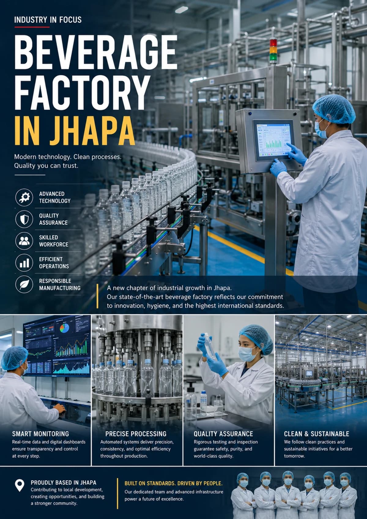Beverage factory in Jhapa cover visual showing modern operations and quality control